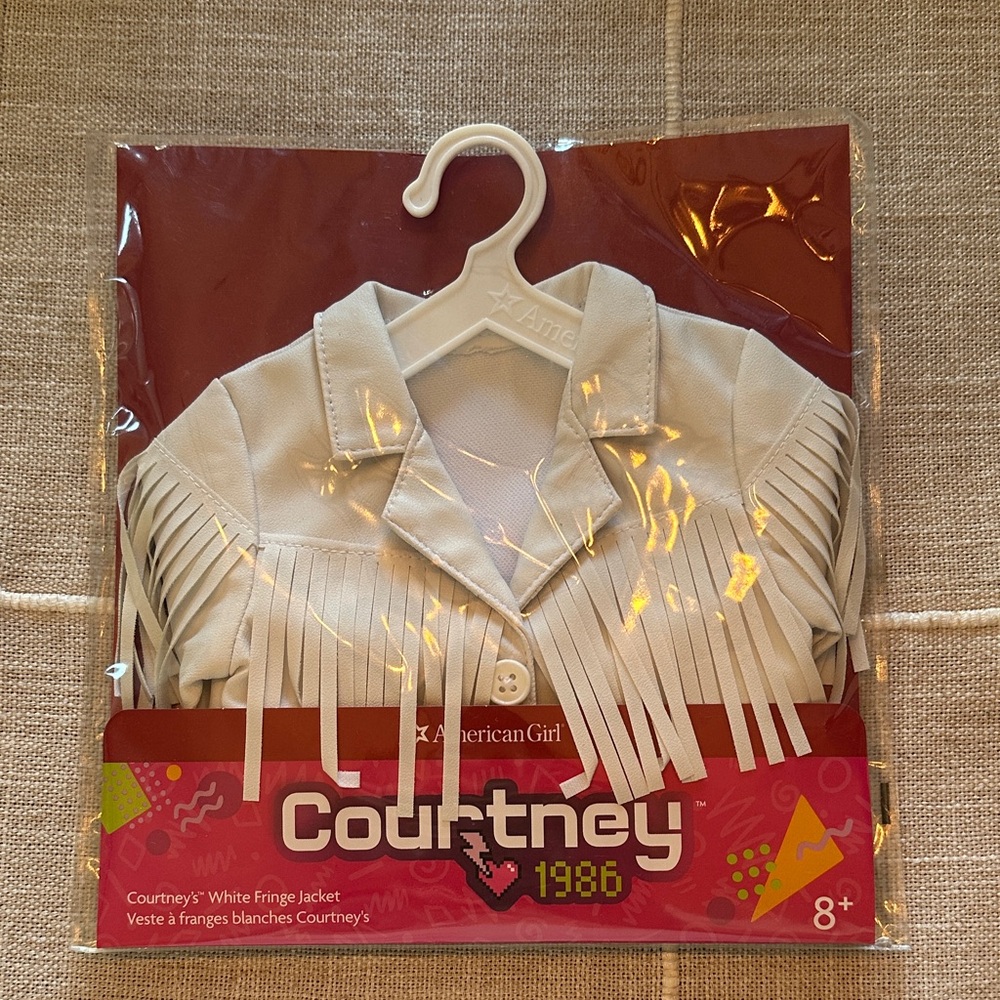 American Girl New Courtney’s White Fringe Jacket